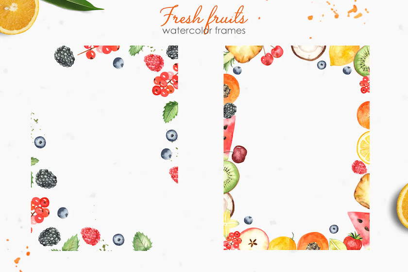 483557 Watercolor fruits and berries Clipart9.jpg