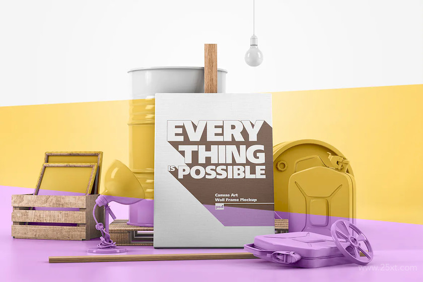 483562 Canvas Art Wall Frame Monochrome Scene Mockup 3.jpg
