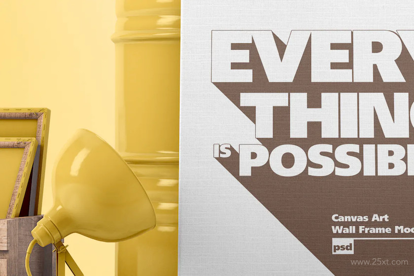 483562 Canvas Art Wall Frame Monochrome Scene Mockup 1.jpg