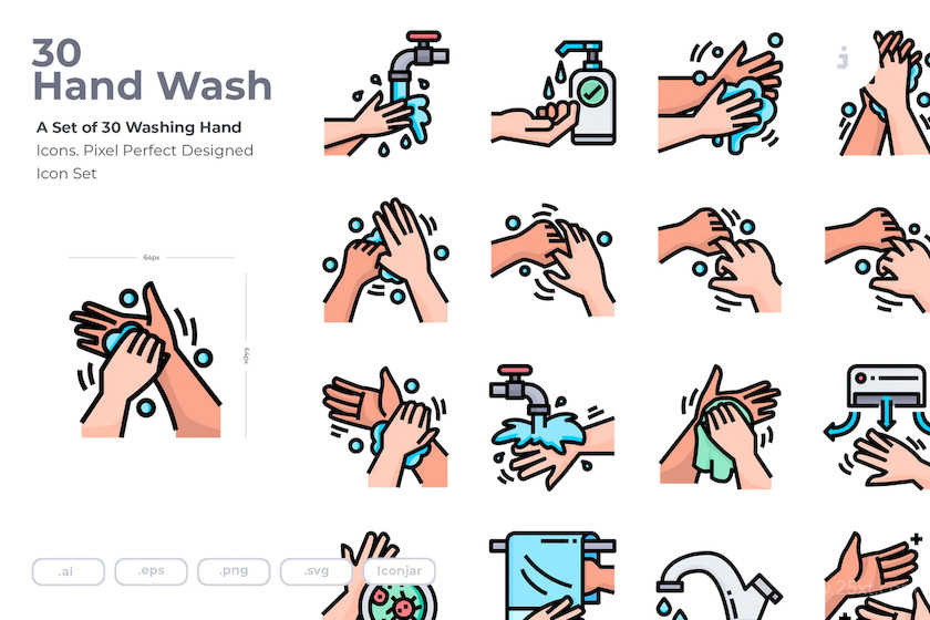 483597 30 Washing Hand Icons 1.jpg