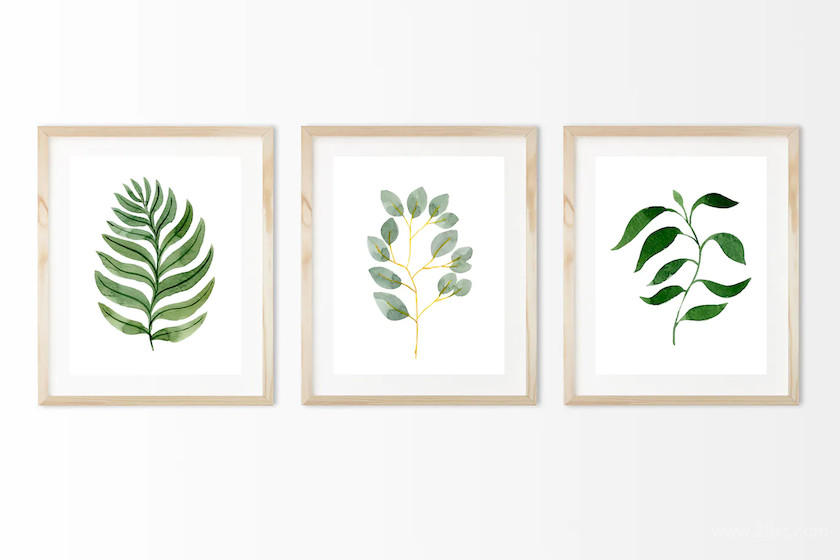 483603 Simple leaves and seamles leafy patterns3.jpg