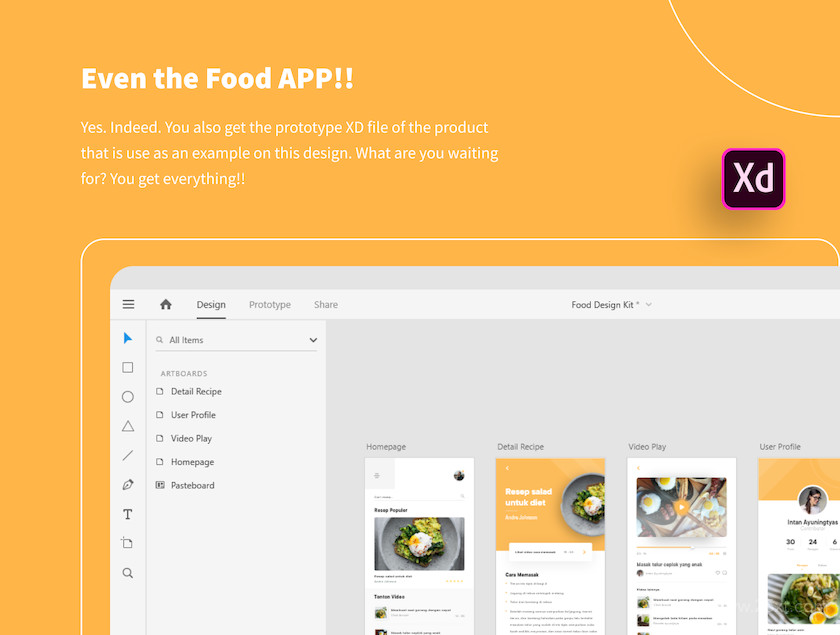 美食app宣传推广的互动网页设计模板 25学堂 
