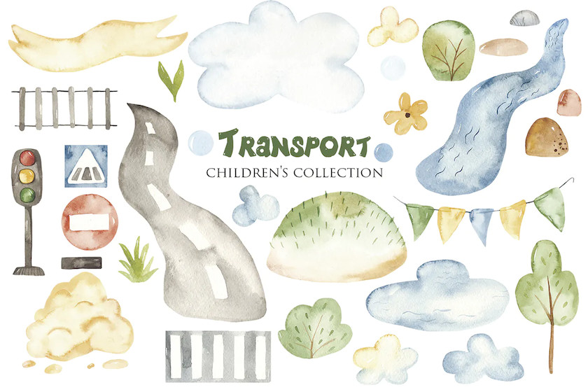 483646 Watercolor Urban Transport6.jpg
