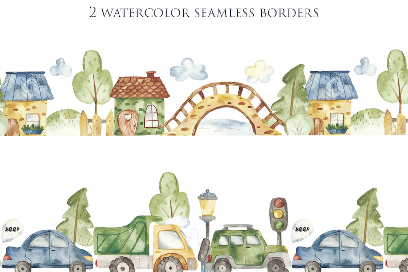 483646 Watercolor Urban Transport5.jpg