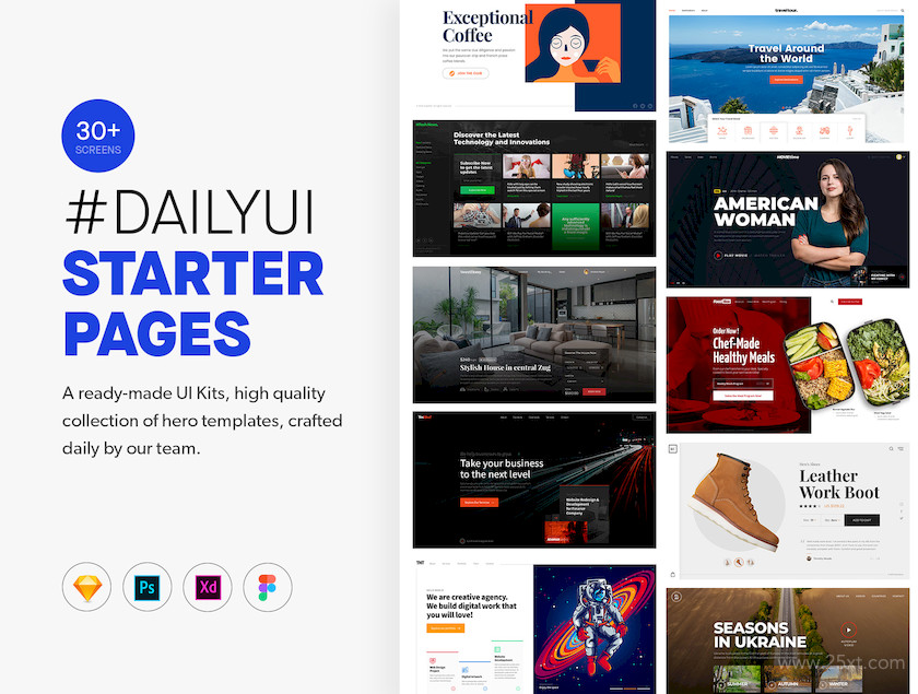 483654 Daily UI Starter Pages - A ready-made UI Kits1.jpg