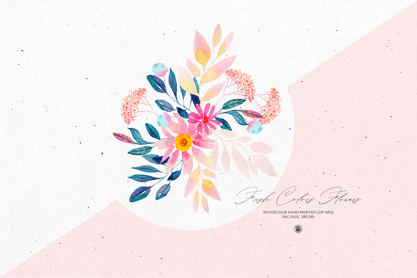 25xt-483692 Fresh Colors Flowers - watercolor set2.jpg