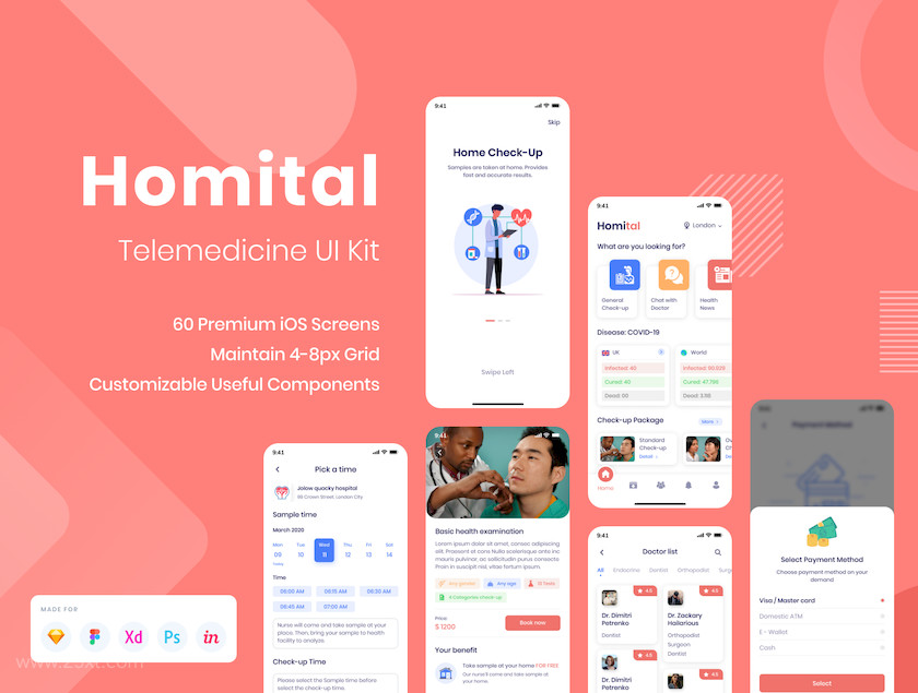 25xt-483709 Homital - Telemedicine UI Kit2.jpg