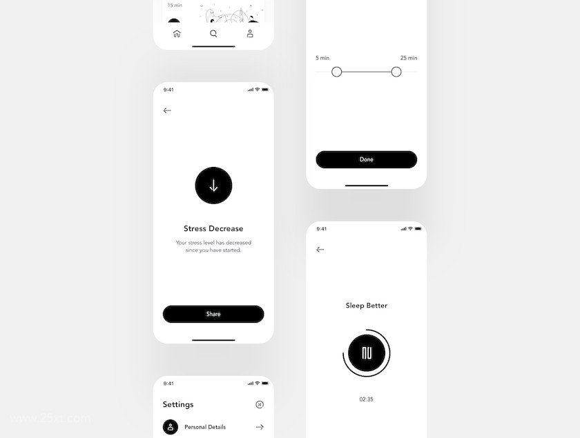 25xt-483747 Relax.io 1.0 - Meditation App UI Kit5.jpg