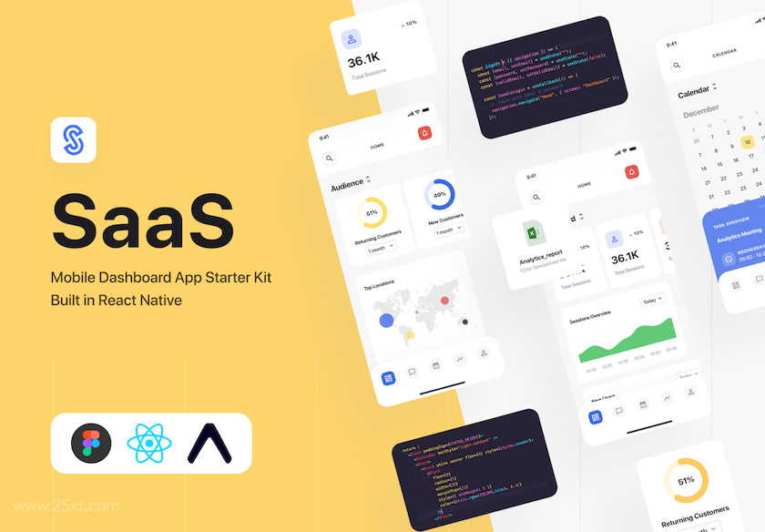 25xt-483752 SaaS Dashboard App Starter Kit + React5.jpg