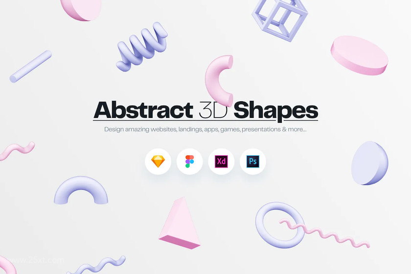 25xt-483755 Abstract 3D Shapes Illustration Kit.jpg