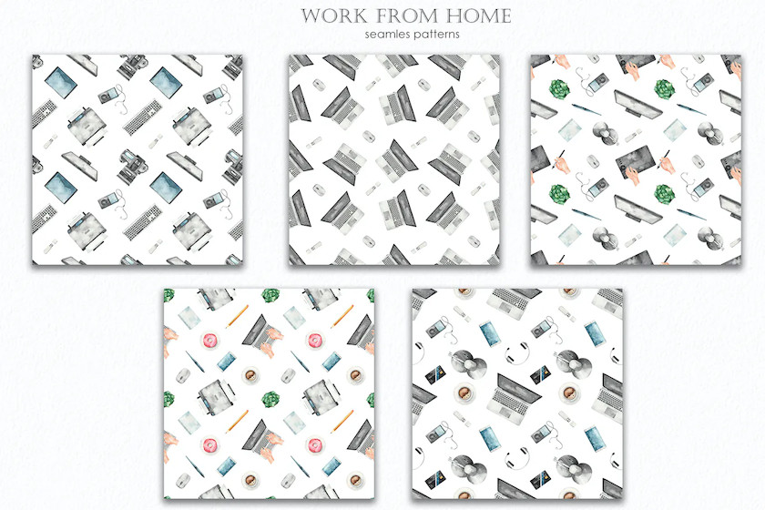 25xt-483826 Watercolor Work from home Clipart4.jpg