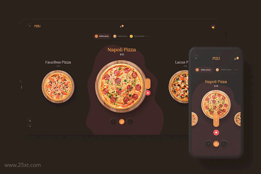 25xt-483872 Pizu - Pizza order UX, UI design template4.jpg