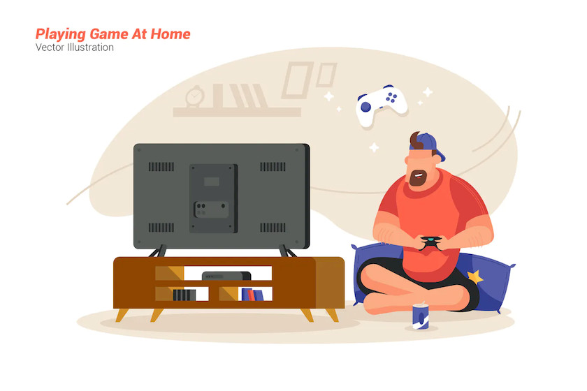 25xt-483969 Game At Home - Vector Illustration.jpg