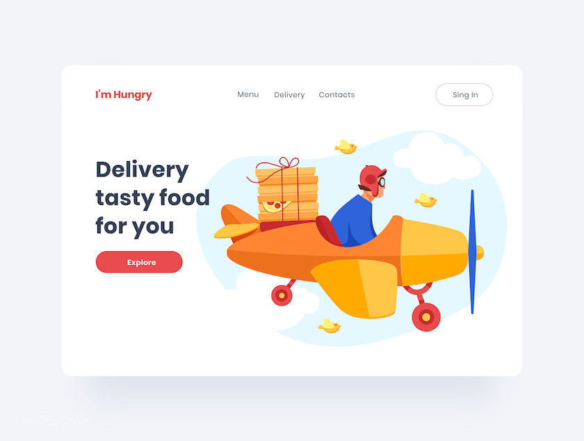 25xt-483993 I'm Hungry. Food Delivery Illustrations4.jpg