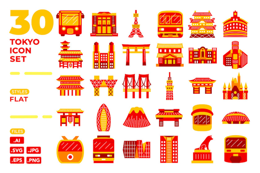 25xt-484039 Tokyo Icon Set (flat).jpg