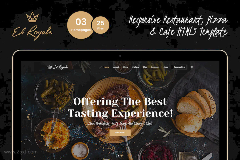 25xt-484082 Elroyale - Restaurant & Cafe HTML5 Template2.jpg