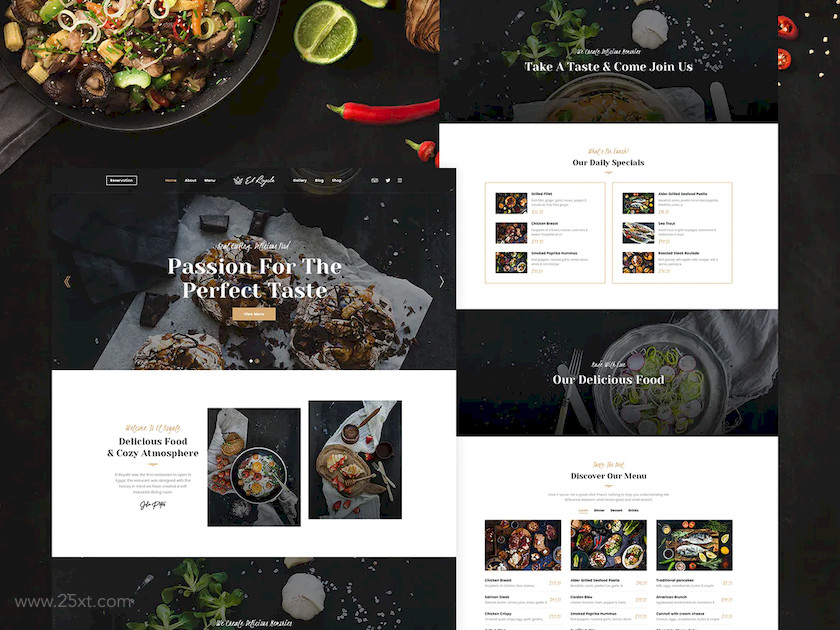 25xt-484082 Elroyale - Restaurant & Cafe HTML5 Template1.jpg