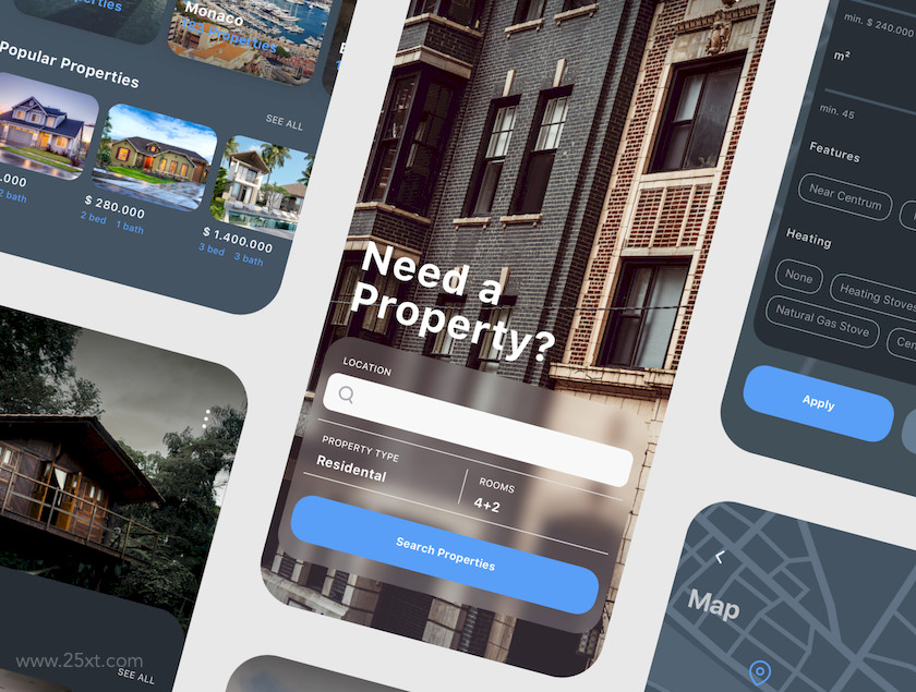 25xt-484098 Nors Dark - Real Estate App UI Kit8.jpg