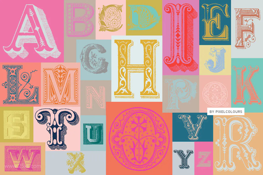 25xt-484109 Antique Ornaments Alphabet Font4.jpg