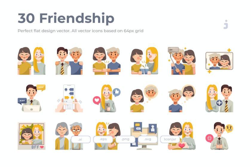 25xt-484167 30 Friendship Icons - Flat	1.jpg