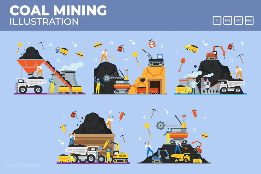 25xt-484229 Coal mining and industry vectors.jpg
