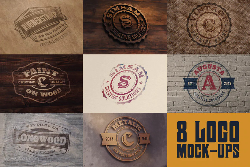 25xt-484233 8 Realistic Logo or Text Mock-ups1.jpg