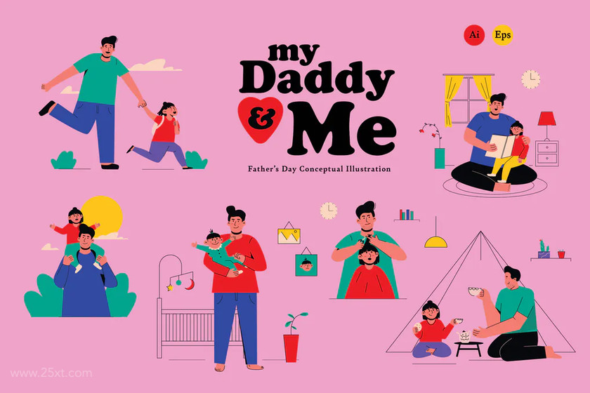 25xt-484249 My Daddy & Me, Graphics Illustration.jpg