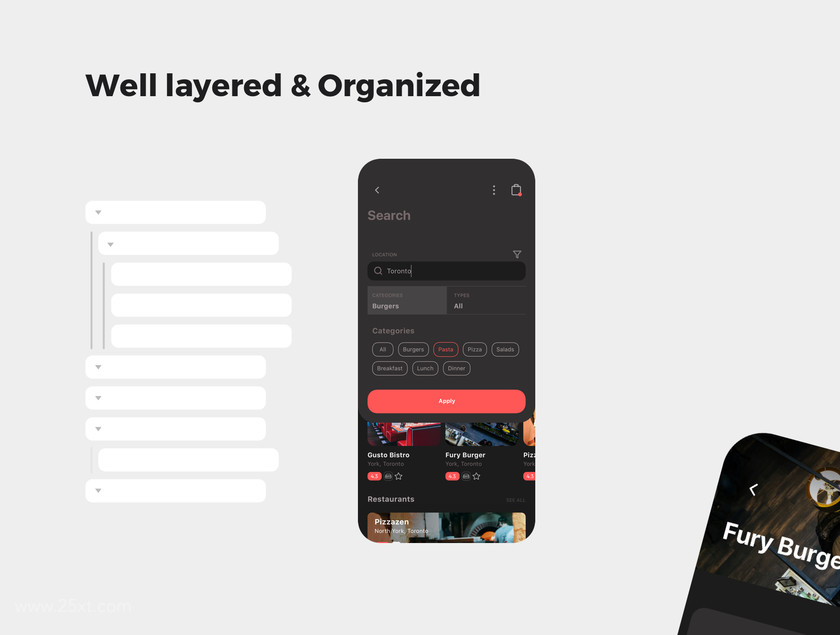 25xt-484313 Spes Dark Food Delivery App UI Kit7.jpg