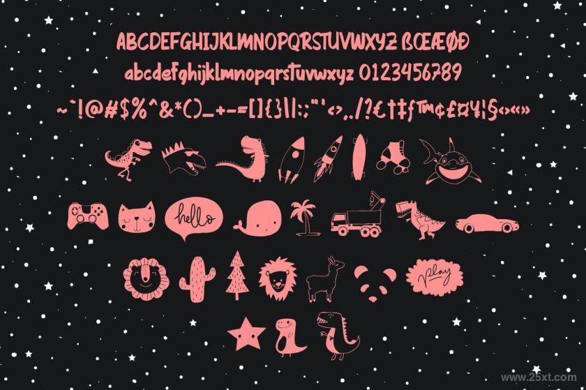 25xt-484341 Owen Zoey Kids Characters Font Duo	9.jpg