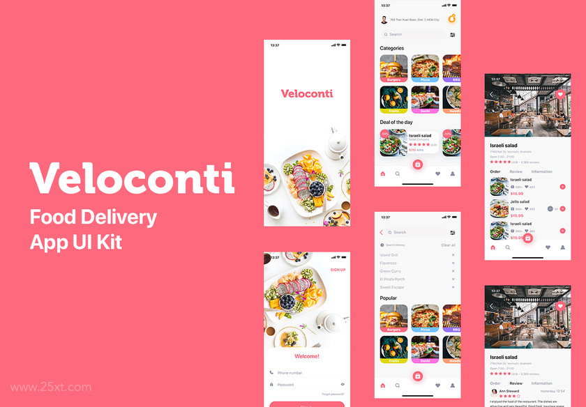 25xt-484373 Veloconti - Food Delivery App UI Kit6.jpg