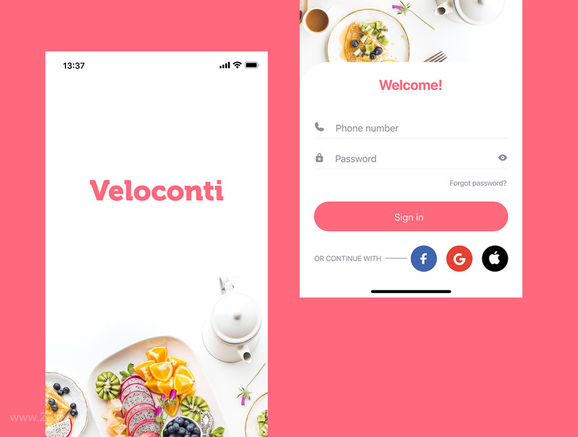 25xt-484373 Veloconti - Food Delivery App UI Kit1.jpg