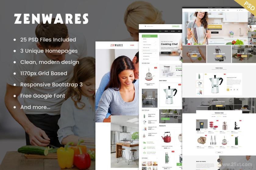 25xt-484377 Zenwares - Multi-Purpose eCommerce PSD Template	1.jpg