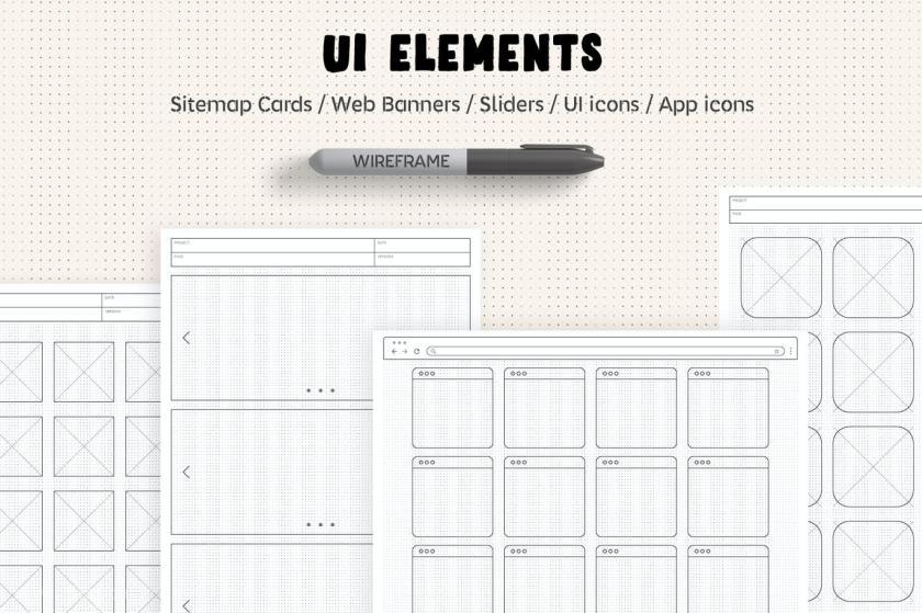 25xt-484391 UX Workflow - Wireframe Sketchsheet with Stencils	4.jpg