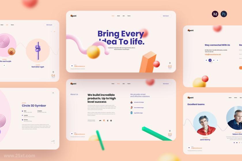 25xt-484396 Agechi - Creative Agency landing page template	1.jpg