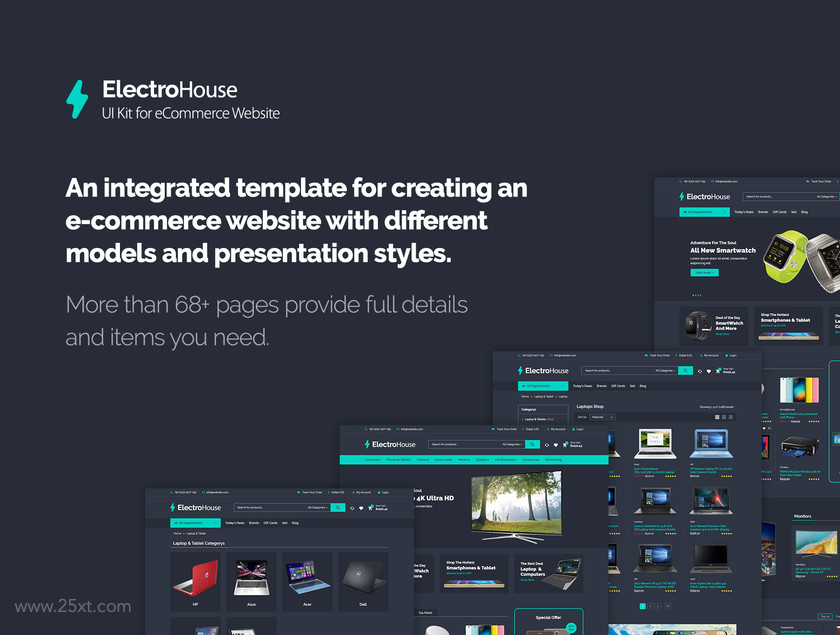 25xt-484512 ElectroHouse Website UI Kit1.jpg