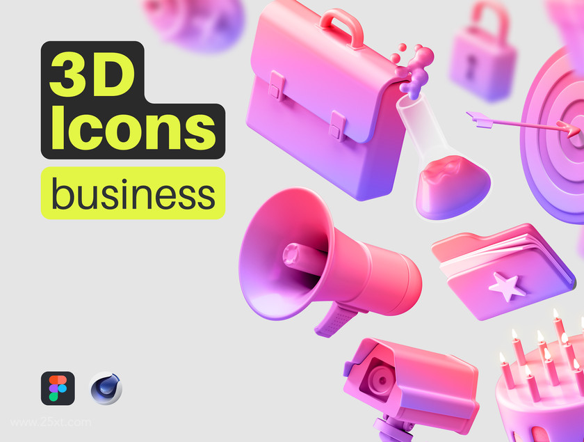 25xt-484513 Multiangle 3D Icons Business3.jpg