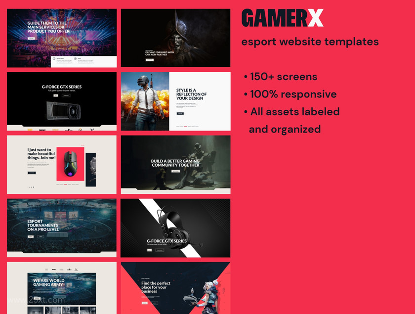 25xt-484670 GamerX-eSport Website UI Kit1.jpg
