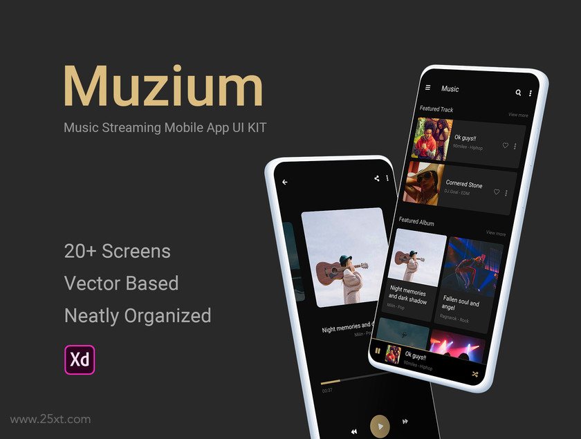 25xt-484673 Muzium - Music Streaming mobile app UI KIT4.jpg