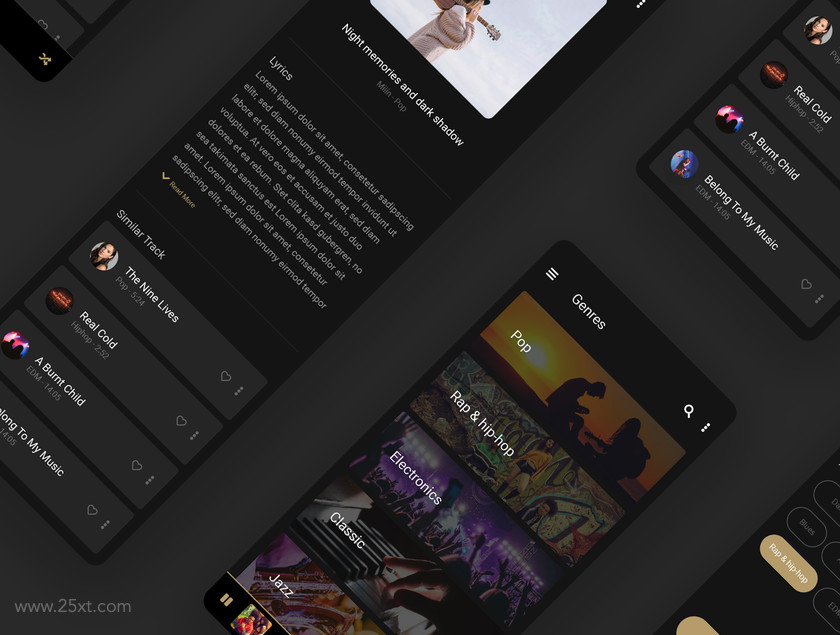 25xt-484673 Muzium - Music Streaming mobile app UI KIT1.jpg