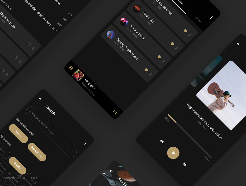 25xt-484673 Muzium - Music Streaming mobile app UI KIT3.jpg