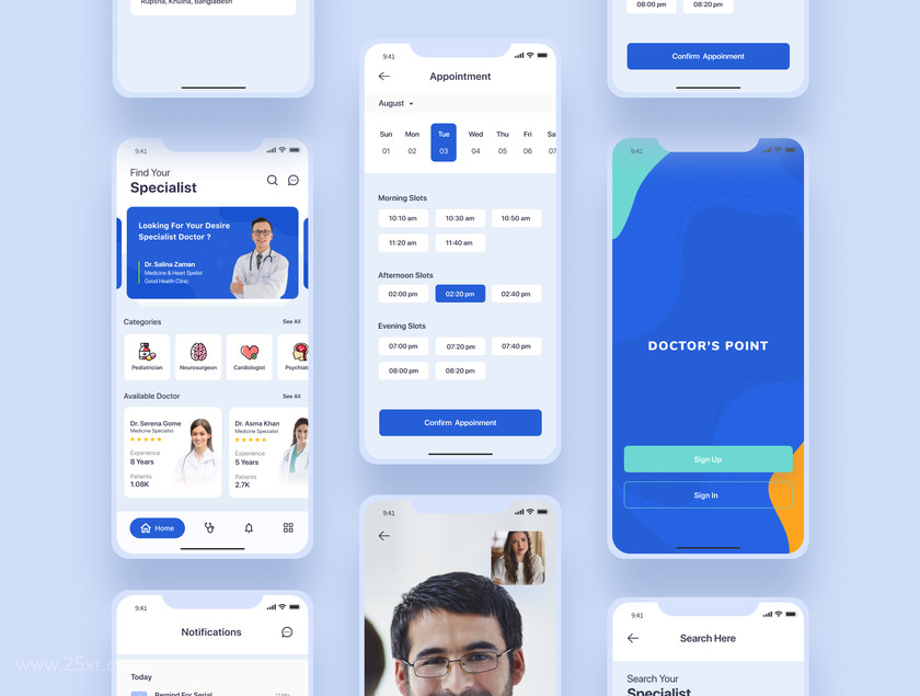 25xt-484683 Bootstrap 4 Based Medical App HTML Template4.jpg