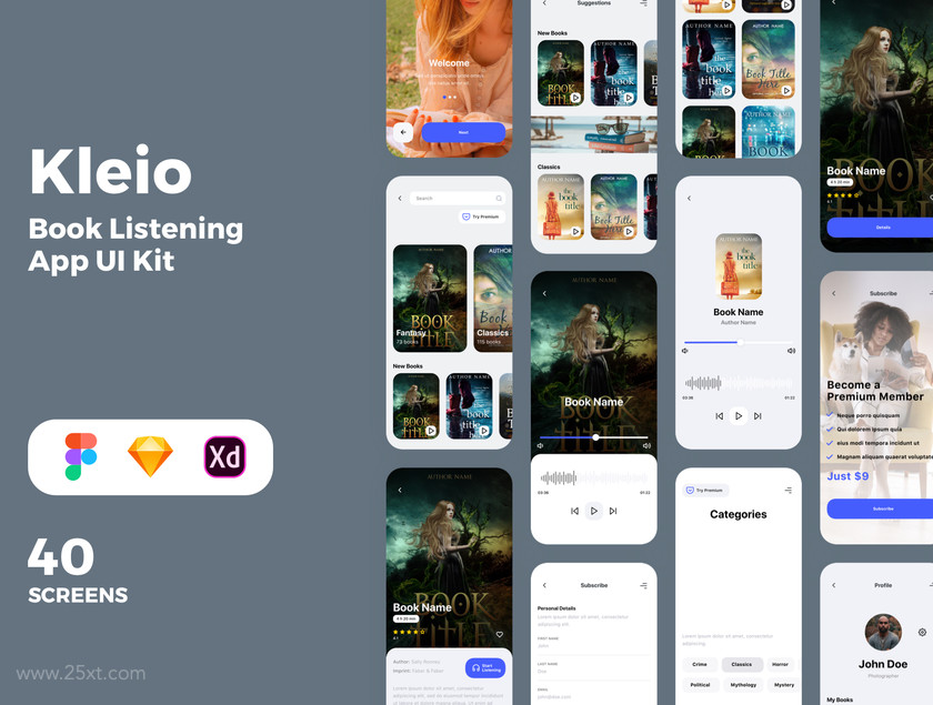 25xt-484697 Kleio Book Listening App UI Kit.jpg