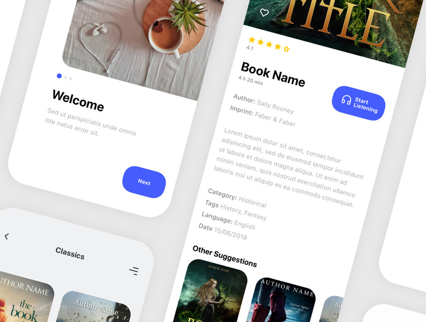 25xt-484697 Kleio Book Listening App UI Kit4.jpg