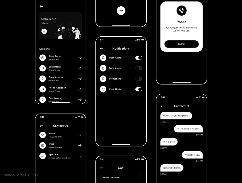 25xt-484703 Relax.io 2.0 - Meditation App UI Kit8.jpg