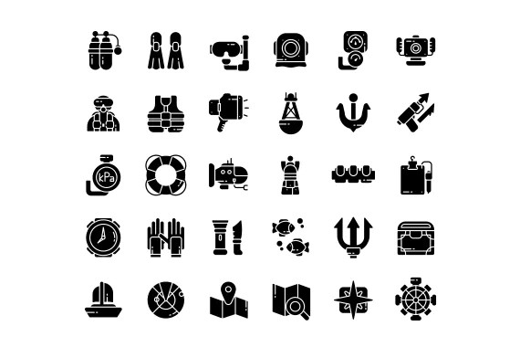 30 Iconset Diving with 6 styles variant1.jpg