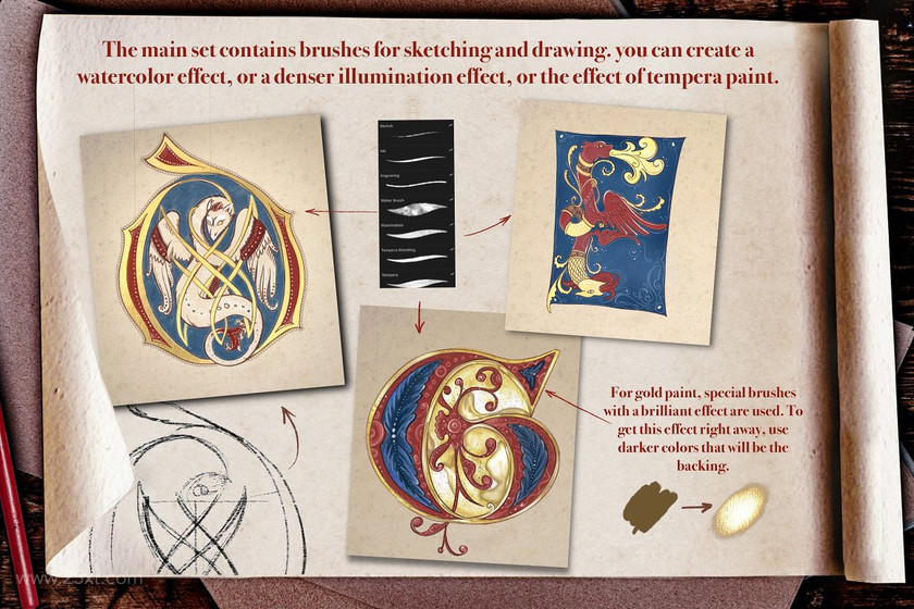 25xt-484717 Medieval Manuscript Creator Kit8.jpg