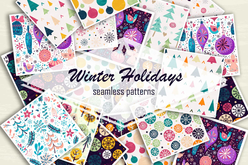 25xt-155484Winter holidays seamless patterns2.jpg