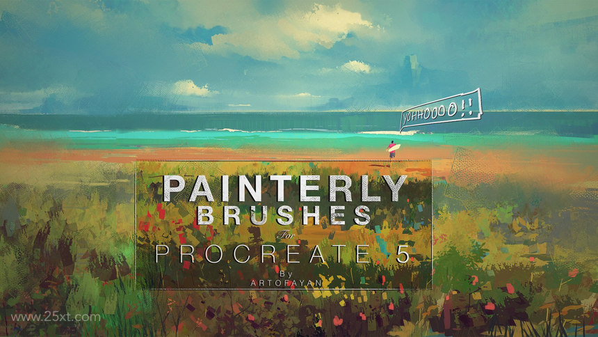 25xt-485080 PAINTERLY BRUSH-SET - 44 custom brushes for Procreate 5X  1.jpg