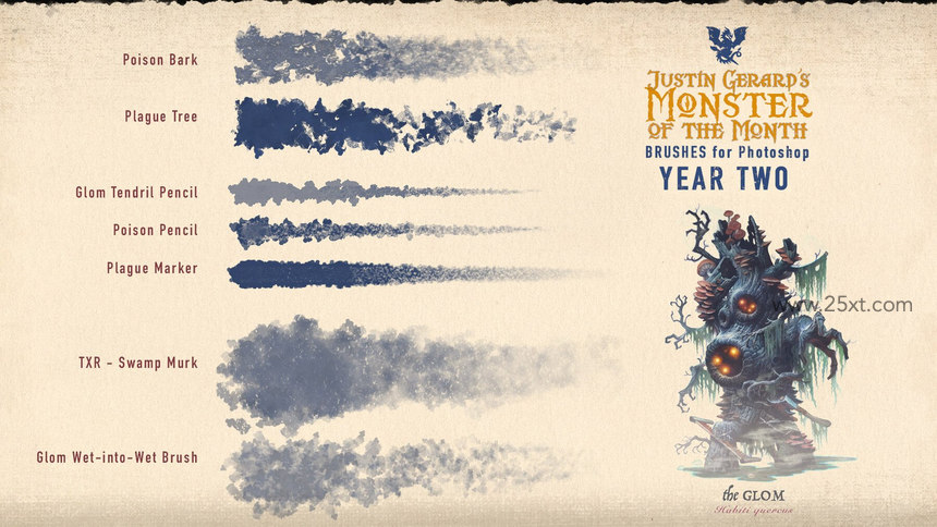 25xt-485298-Monster of the Month - YEAR TWO Brushes by Justin Gerard2.jpg