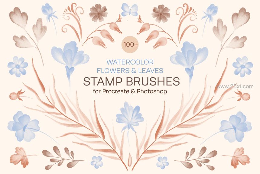 25xt-485605-Watercolor Flowers & Leaves Brushes2.jpg